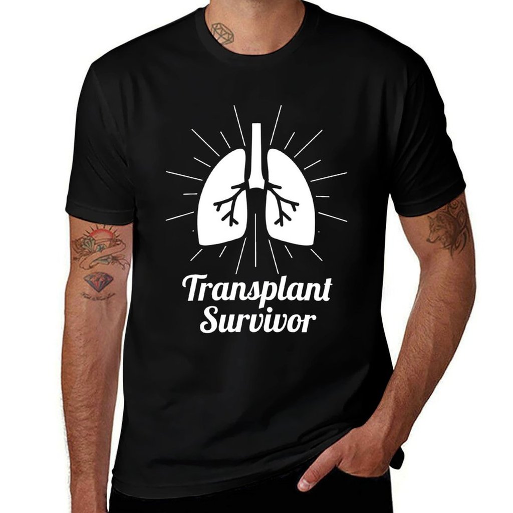 Lung Transplant Survivor T-Shirt t shirts for man graphic funny t shirt man casual man t shirt
