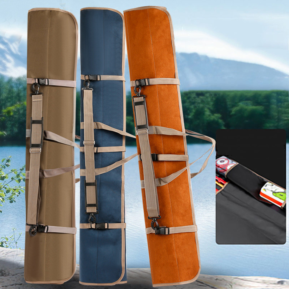 150cm Fishing Rod Bag Portable Single Layer Case Fishing Reel Line Lure Tackle Storage Accessories