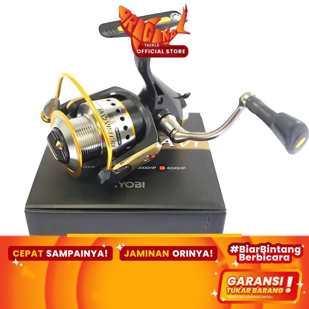 Reel Pancing Spinning Ryobi Ecusima VI Power Handle Stainless Steel 3000 1000 2000 4000 6000 8000