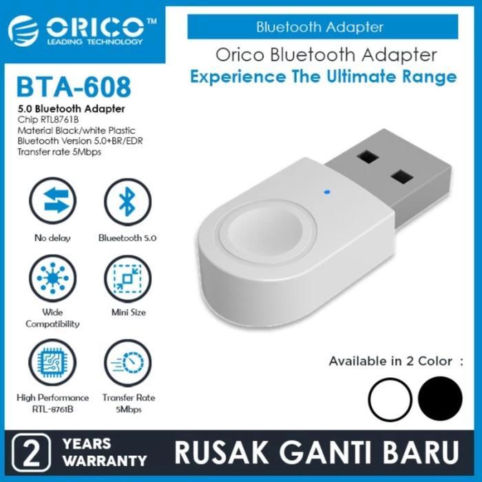 Orico BTA608 Bluetooth Adapter 5.0 Receiver Dongle BTA-608