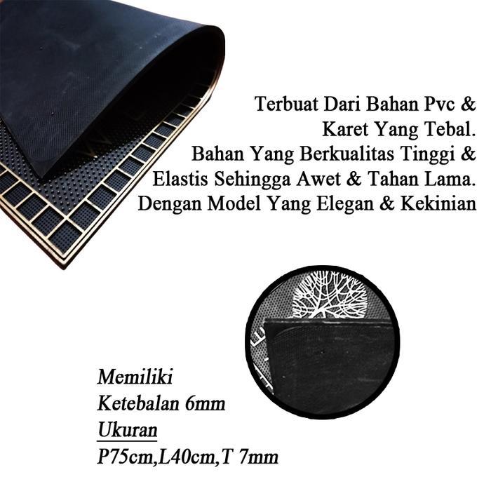 KESET LANTAI KAMAR MANDI PVC ANTI SLIP KARPET HITAM LANTAI TERLARIS