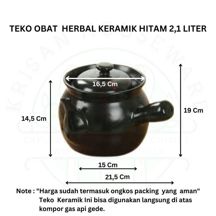 Teko Panci Keramik Masak Obat Herbal Tradisional Dari Tanah Liat