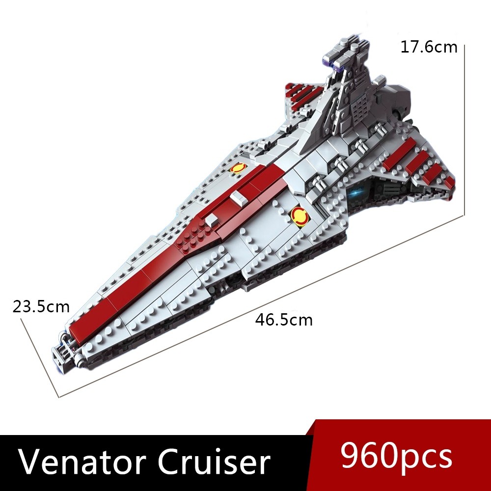 67106 JIESTAR High-tech Moc Venator Attack Cruiser Fighter Destroyer Brick Technical Model Building