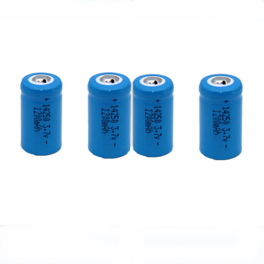 3.7V 14250 rechargeable lithium battery LS14250 ER14250H 1/2-R6 1/2 AA 1200mah rechargeable ER14250