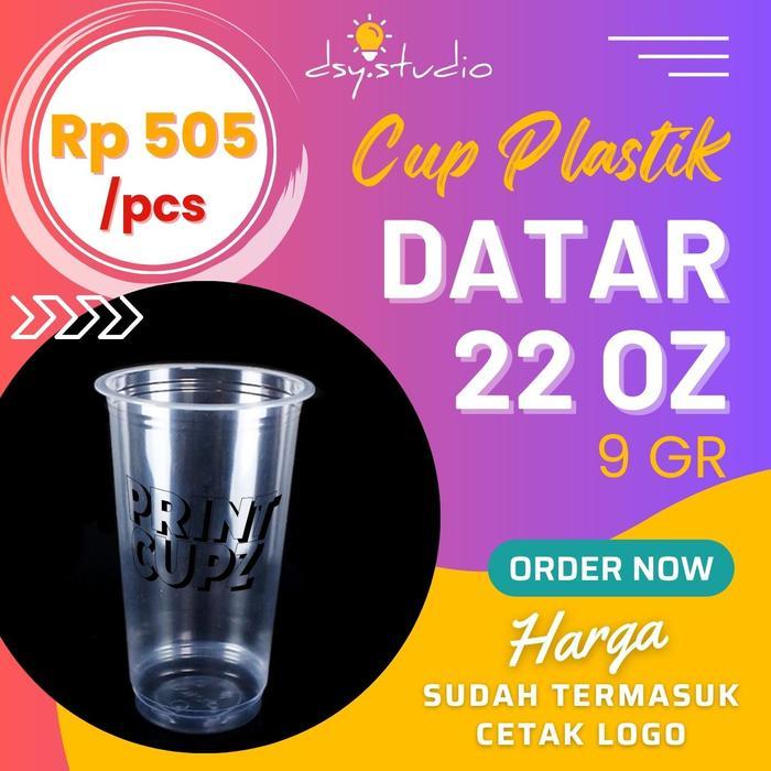 Sablon Cup Plastik PP 22 OZ DATAR - 9 GR Merk Polycup