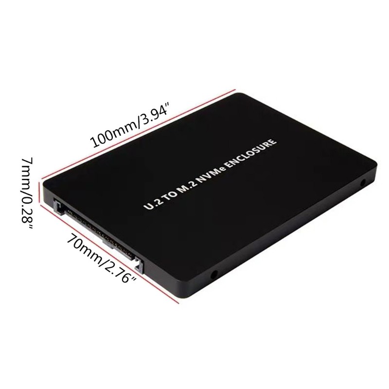 SFF-8639 U.2 to NVMe M.2 M-key PCIe SSD Case Enclosure Converter Adapter PCIe M2