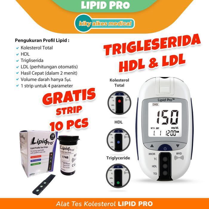 LIPID PRO INCLUDE STRIP ALAT TES KOLESTEROL HDL DAN LDL TRIGLISERIDA