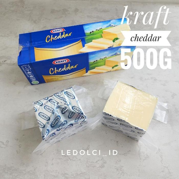 BEST SELLER KRAFT CHEDDAR 500 G POTONGAN KEJU KRAFT CHEDDAR 500 G VACUUM