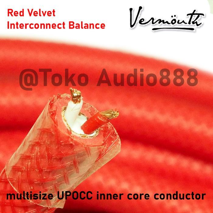 Vermouth Red Velvet Interconnect Balance Cable Per 50 Cm Bulk Terjamin