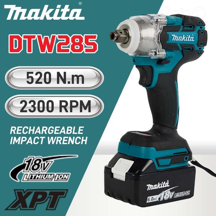 Makita DTW285 rechargeable brushless impact wrench 18V high torque lithium electric wrench for autom