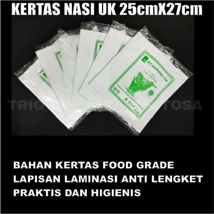kertas Pembungkus Nasi KFC / kertas burger / Kertas Bungkus Kebab 1 pak isi 100 lembar anti lengket