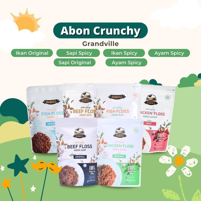 Grandville Abon Sapi Ayam Ikan Abon Anak Non MSG Halal MPASI - Abon Grandville - Abon Cipung - Abon