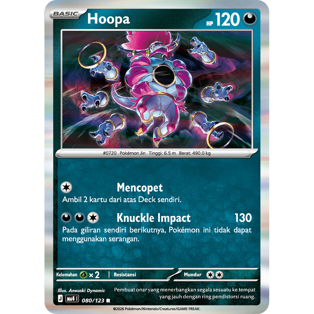 Kartu Pokemon Hoopa R - Pokemon Ledakan Peniada J 109/123 Original TCG