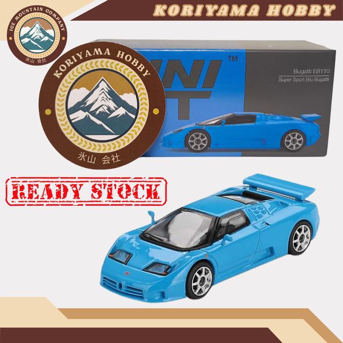 Mini GT 890 1:64 Bugatti EB110 Super Sport Blu Bugatti MiniGT