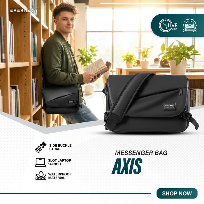 Eiger - Messenger Bag Pria Axis Tas Selempang Laptop 14" Sling Bag Pria Tas Ipad Pria