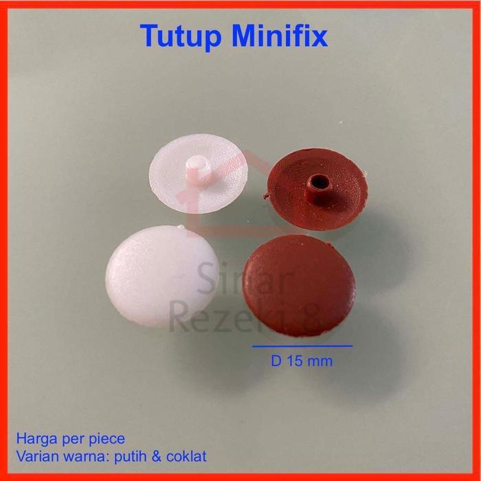 Tutup Minifix / Baut Skrup Knock Down D 15 mm Sekrup Cover Cap .