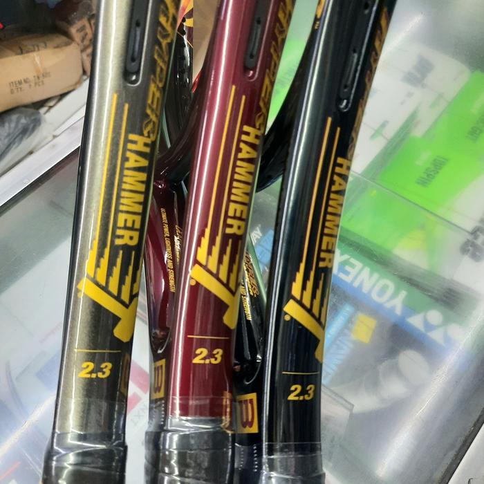 Raket Tenis Wilson Hyper Hammer 2.3 Gray/Gold - Hyper Carbon -Original Terlaris