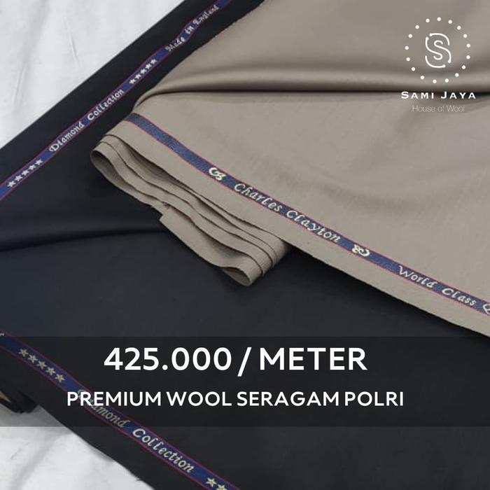 ORIGINAL Kain Bahan Seragam Premium Wool Charles Clayton READY STOCK