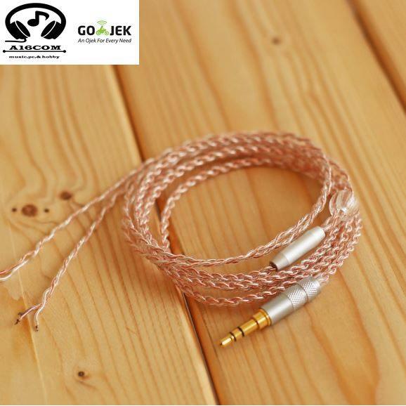 Diy Kabel Earphone Mix Coklat Bron/Tembaga Perak - No Mic Terlaris