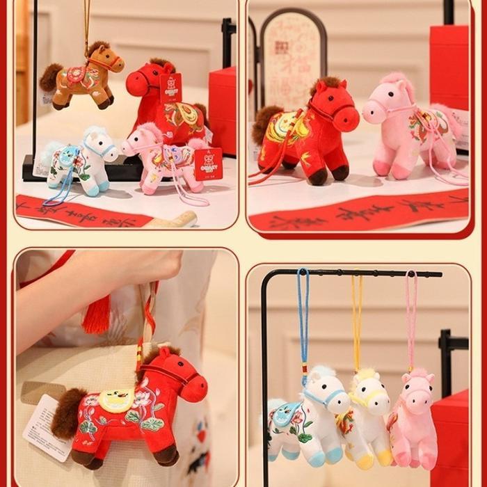 Gantungan Kunci Gantungan Boneka Kuda Poni Boneka Kuda Gantungan Tas Boneka Maskot Tahun Kuda Hadiah