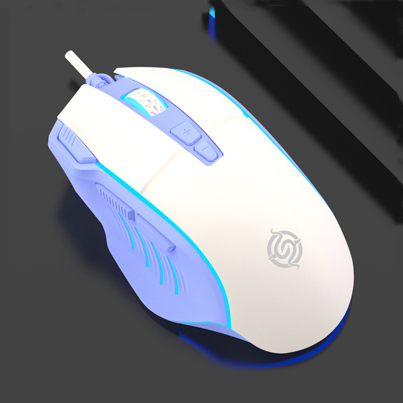 Q6 Wired USB Gaming Mouse Desktop PC/Notebook Home Office Glow 8 Button Mouse 7200DPI Macro