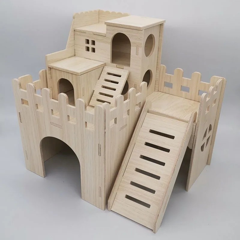 Hamster Squirrel Solid Wood Avoidance House Hedgehog Wooden House Golden Bear Nest Dutch Pig