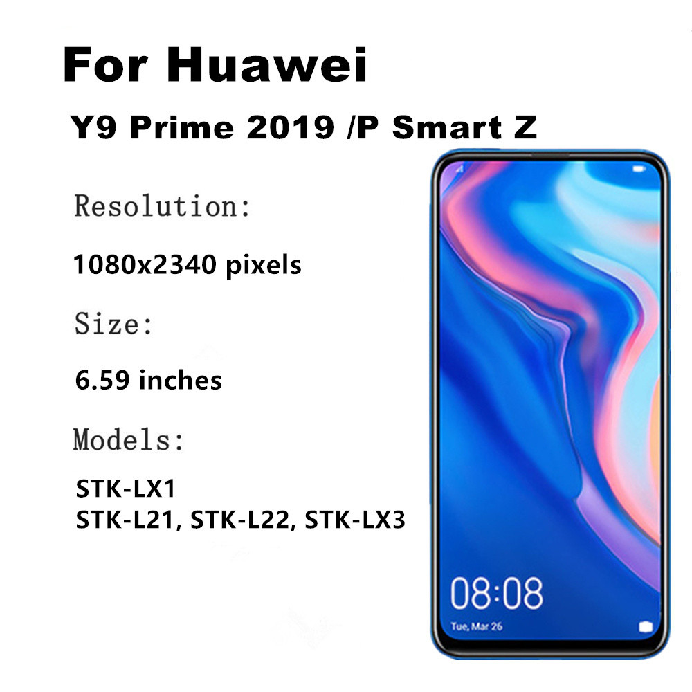 LCD Screen For Huawei Y9 Prime 2019 STK-L21 L22 LX3 LCD Display Touch Screen Assembly For Huawei P