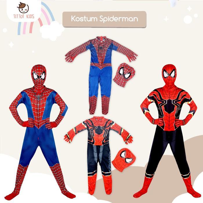 ORIGINAL Kostum Spiderman Anak Baju spiderman anak laki laki READY STOCK