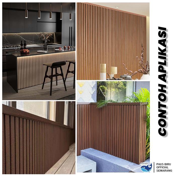 SIAPKIRIM Paus Biru - W WPC PANEL WPANEL WPC PVC KAYU DINDING UKURAN 1,45 METER W Panel PVC Ruang TV