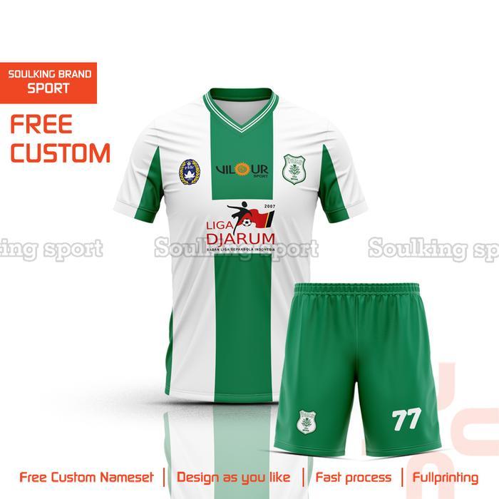 Premium Baju Jersey Bola PSMS 2007 Home Away Thrid Liga 1 Indonesia Free Custom Nama Warna Hijau