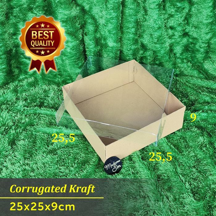 BOX MIKA - DUS KUE - KOTAK - KARDUS 25x25x9 CM