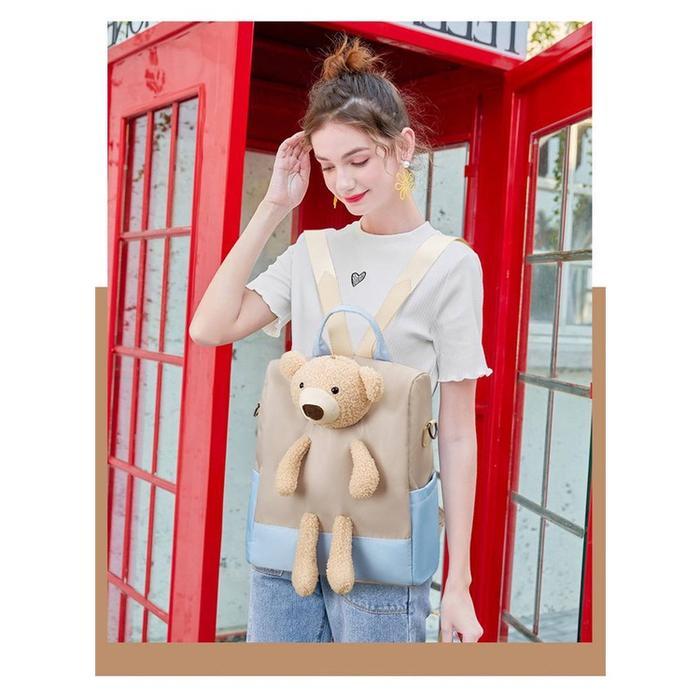 Top TAS RANSEL BACKPACK WANITA KOREA 3026 ANTI AIR SEKOLAH KULIAH KERJA TERBARU CITAYAM WEEK JEJE