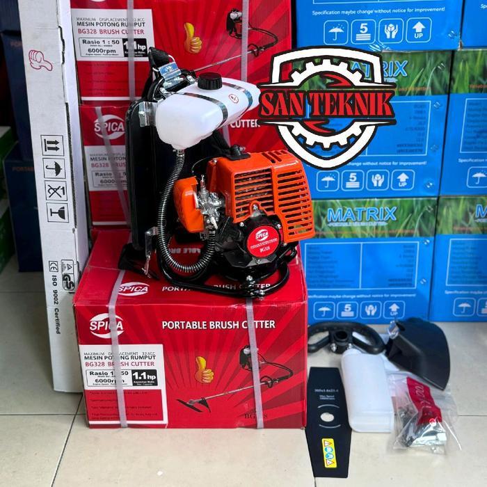 Mesin Potong Rumput SPICA BG328 2 Tak / Portable Brush Cutter Pemotong Rumput Gendong BG 328 BG-328