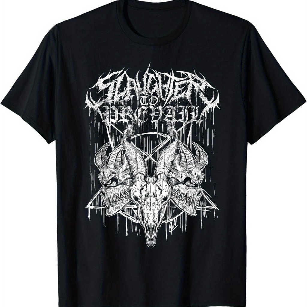 Slaughter To Prevail T-Shirt Graphic Short Sleeve Shirt Unisex Men Women Summer Men's T-Shirt Black