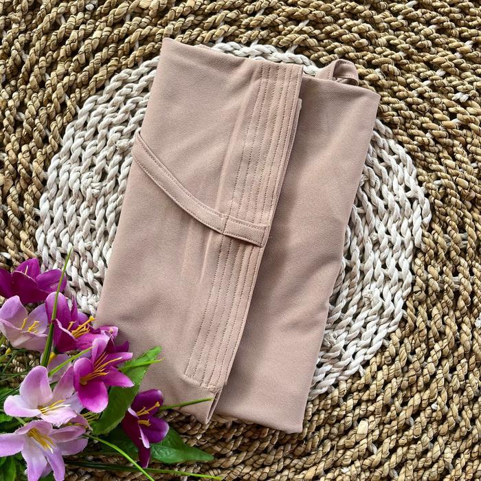 Sedia Hijab Instan Al-Faezya Kania Size XL Bahan Jersey Irish Bergo Jumbo Tali Lonceng