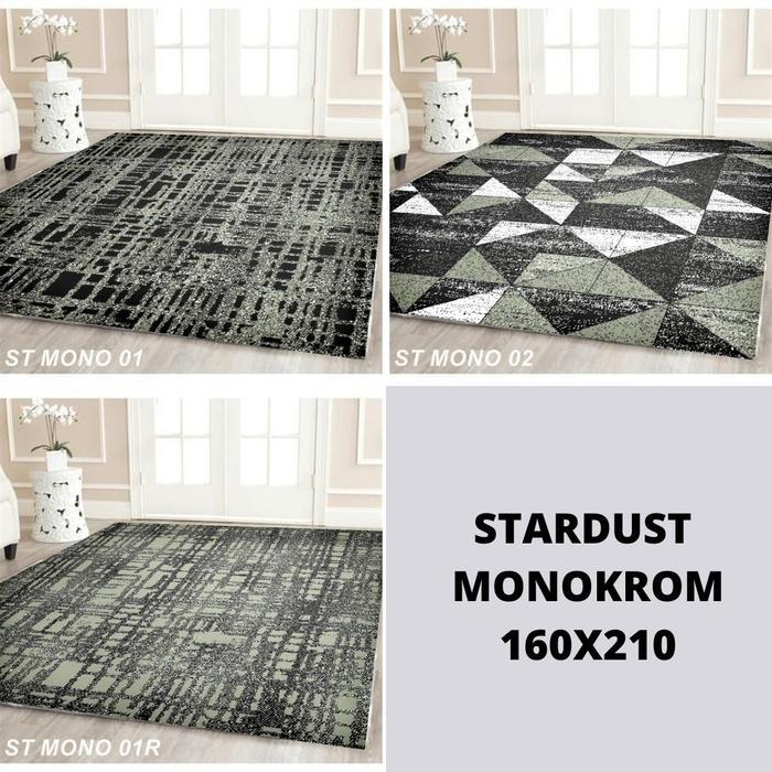 KARPET LANTAI 160X210 MONOKROM Karpet Permadani
