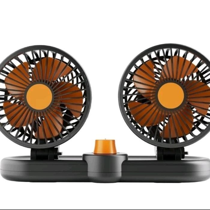 Kipas Angin Mobil Dua Kipas Fleksibel 12 Volt 24 Volt KYZUKU KZ T302 T301
