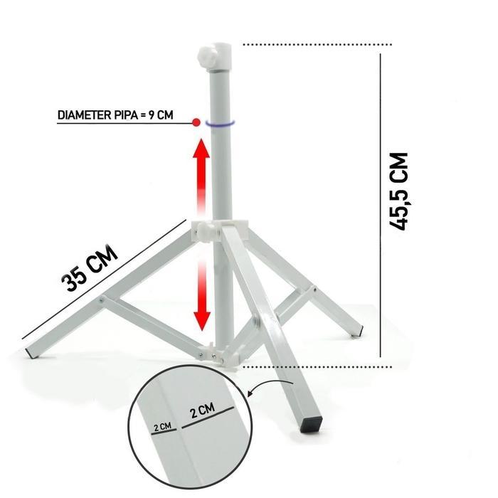 Besar Kaki Tripod Utk Payung 180Cm,200Cm,220Cm,240Cm Penyangga Dudukan Payung Tenda Taman Pantai