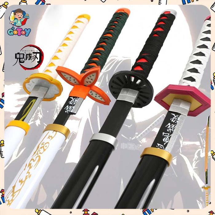 104CM Mainan Pedang Nichirin Tanjiro Kimetsu No Yaiba Rengoku Kyojuro Zenitsu Giyuu Senjata Cosplay