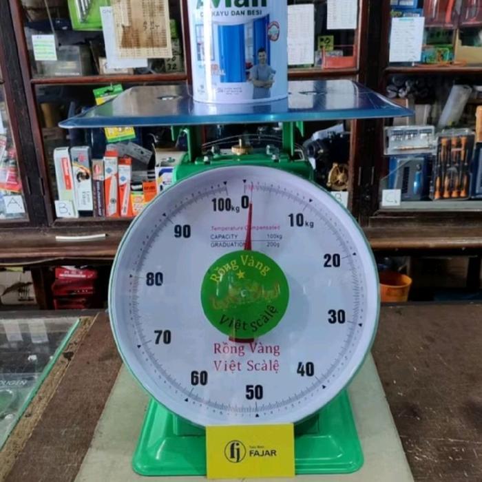 Timbangan Duduk Vietnam 100 Kg / Timbangan Jarum Pegas Model Rata