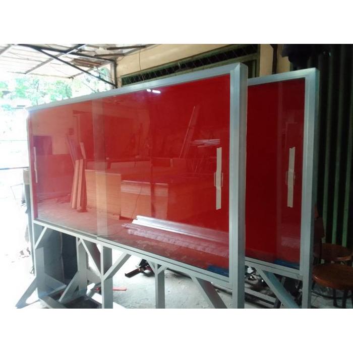 Mading Kaca Softboard standing 80 x 120 cm, bisa pilih ukuran dn warna