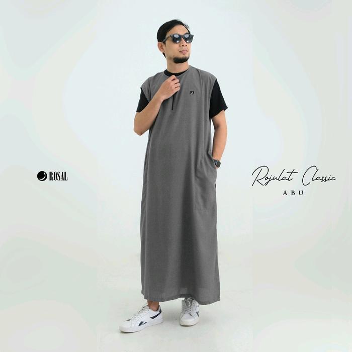 Rosal - Rompi Sholat - Rojulat Classic - Rompi Shalat Model Jubah Gamis Pria - Rompi Muslim - Rompi