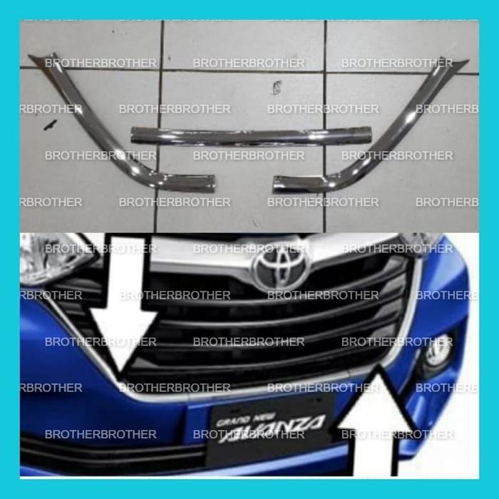 List Grill Toyota Grand Avanza 2015 2017 2018 Chrome 3 Pcs