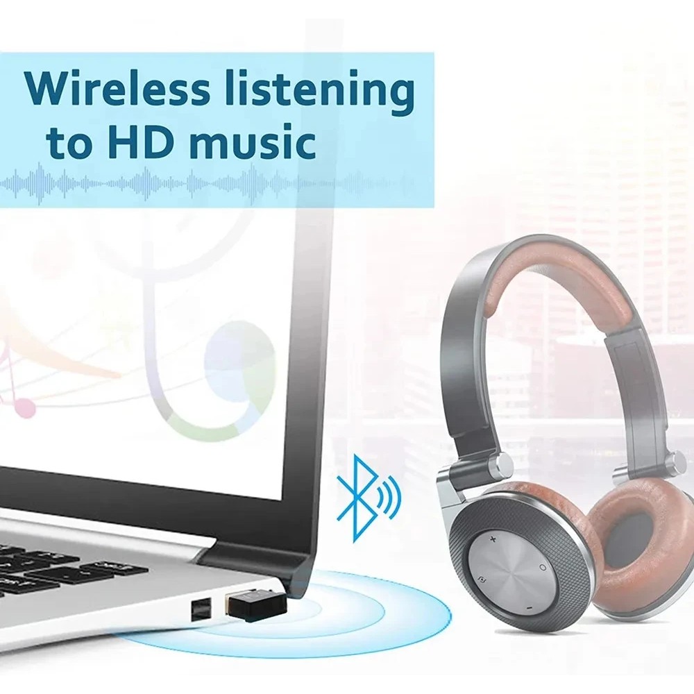 MINI USB Bluetooth 5.3/5.1/5.0 Dongle Adapter for PC Laptop Mouse Keyboard Tablet Printer Speaker