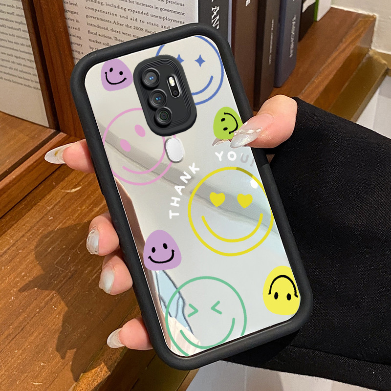 Casing Hp OPPO A5 2020 OPPO A9 2020 Case Casing Kematian Smile Emoji Tas Pola Kasus cermin tangga HP