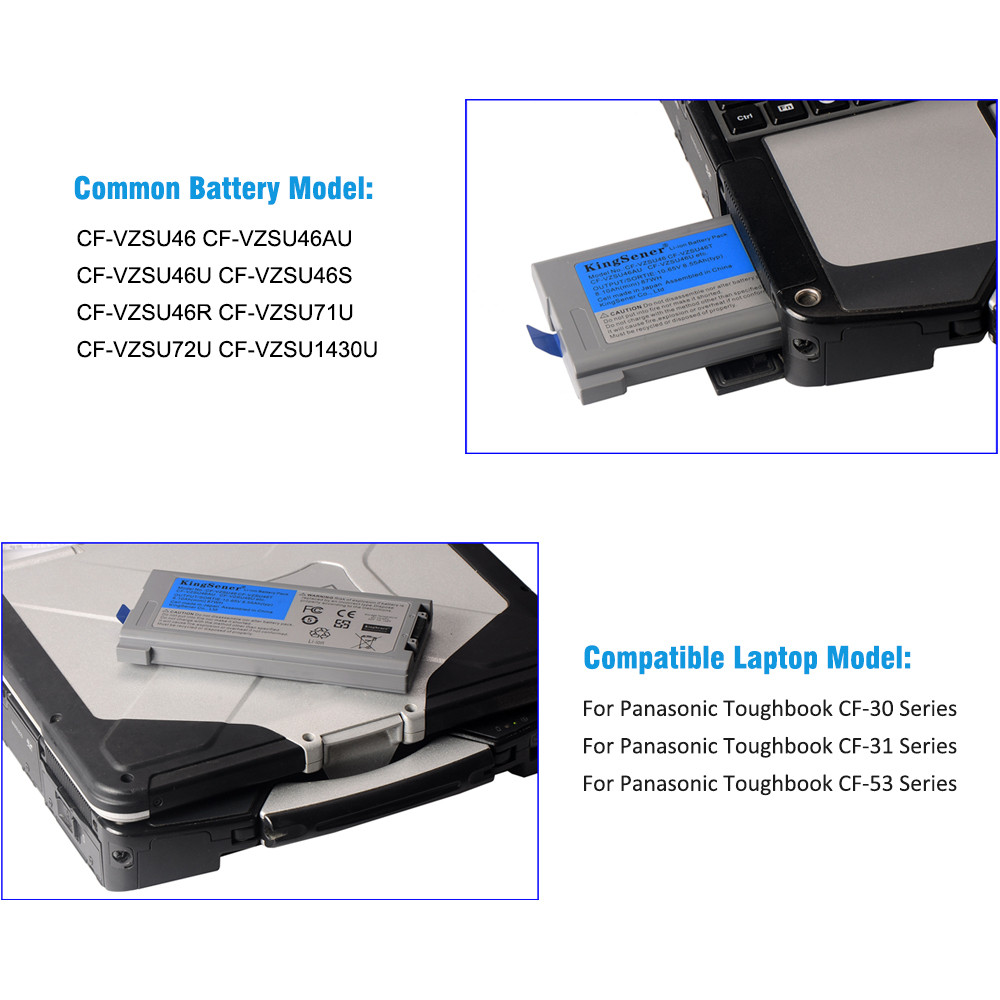 KingSener 10.65V 8550mAh Battery CF-VZSU46 For Panasonic Toughbook CF-30 CF-31 CF-53 Series