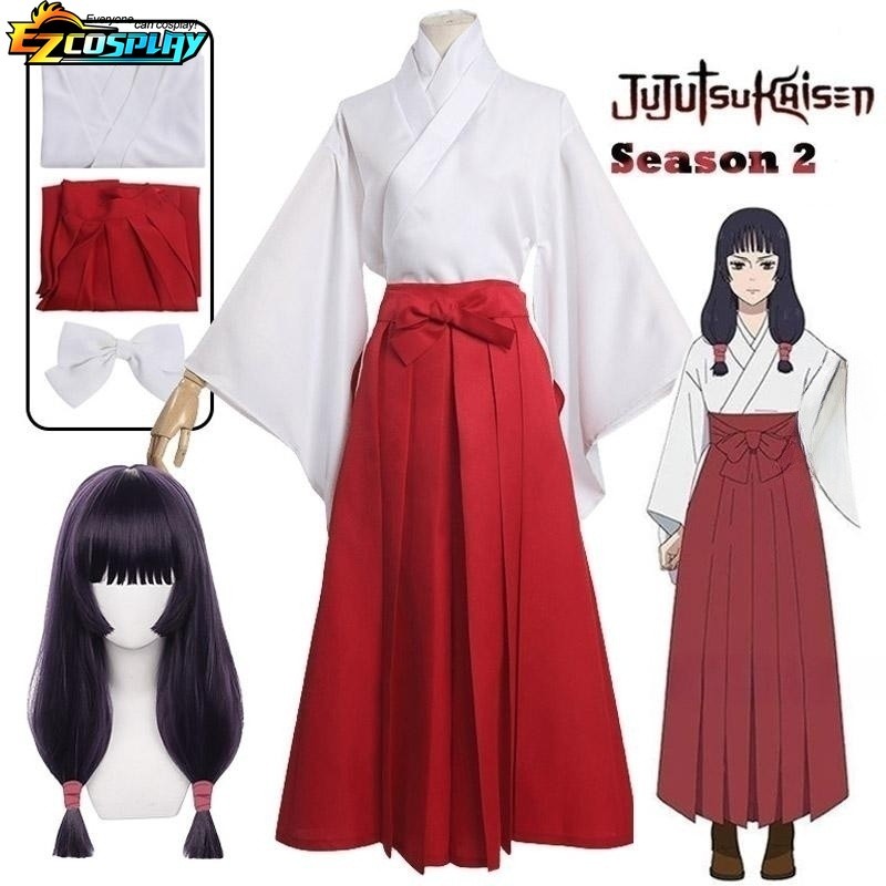 Anime Jujutsu Kaisen Iroi Utahime Cosplay Costume Utahime Iroi Kimono Uniform Wig Full Suit