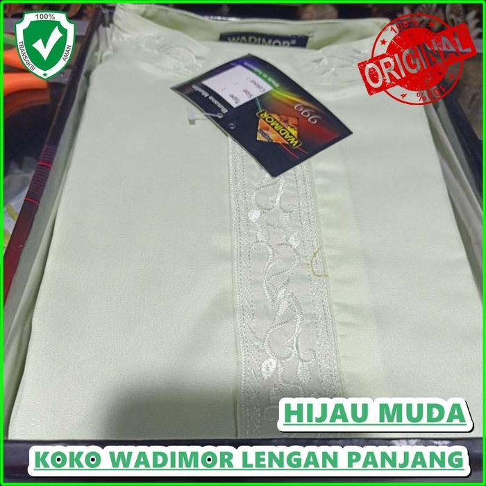 Baju Koko Wadimor 999 Warna Hijau Muda Lengan Panjang Original Free Bo