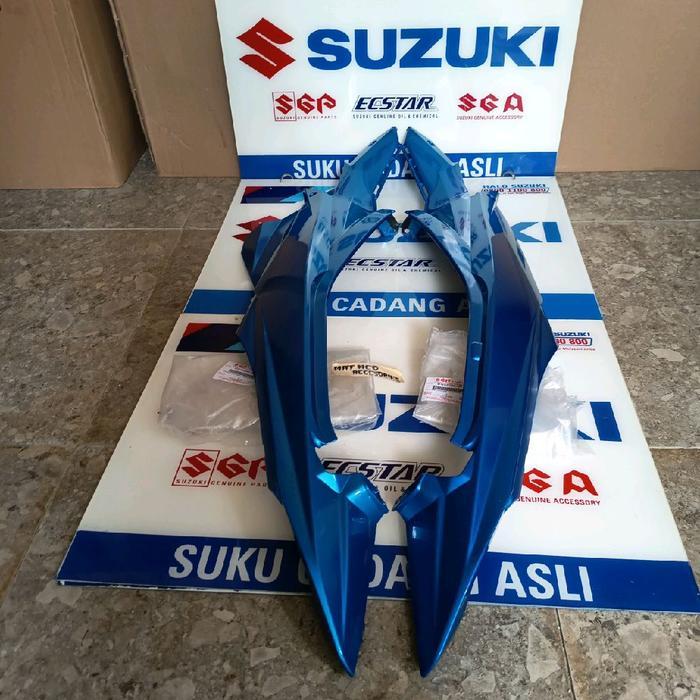 produk terbaru cover bodi body belakang satria fu facelift bima biru gp original sgp