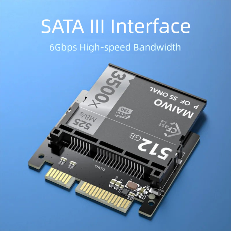 MAIWO Flash Memory Card Adapter CFast to SATA 3.0 Adapter Card for CFast 1.0/2.0 Storage Card Reader